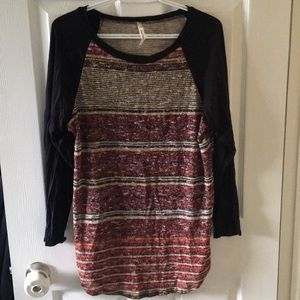 Long sleeve sheer tunic